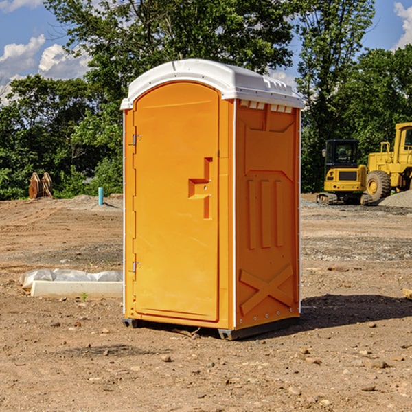 can i customize the exterior of the porta potties with my event logo or branding in Gooding County ID